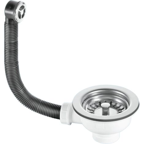McAlpine 1 1/2" Basket Strainer Waste and Overflow - Clicker BSWCLSOFSS (1/5)