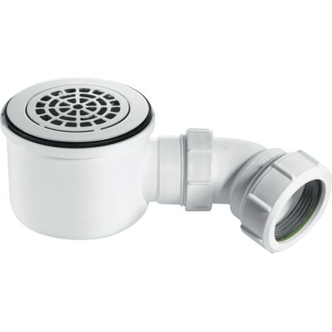 McAlpine ST90CPB-P-HP 90mm x 50mm Water Seal Shower Trap with 2" Universal Outlet High-Flow High-Performance Trap with removable 110mm Flange. (1/3)