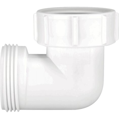 McAlpine S4U 1.25" 90 Degree Bend - Female Inlet Nut x BSP Male Connector (1/4)
