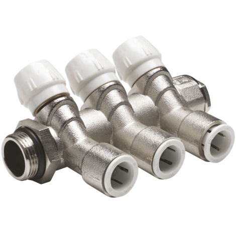 John Guest Speedfit Brass Manifold 15mm X 3/4" 3 Port (Pack of 2)