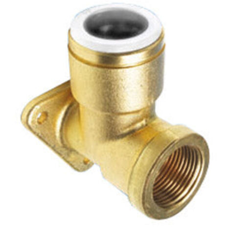 John Guest Speedfit Brass Backplate Elbow 15mm X 1/2 (1/4)