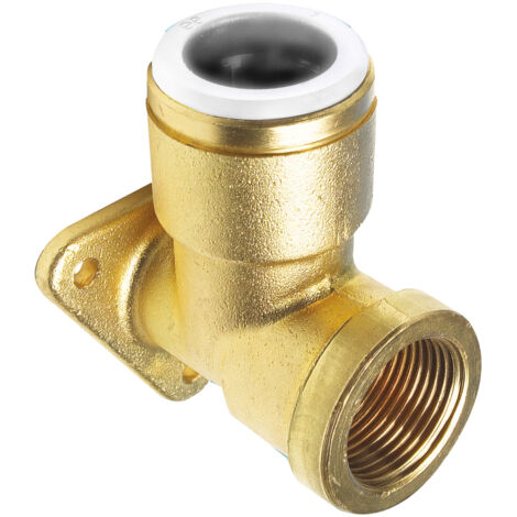 John Guest Speedfit Brass Backplate Elbow 15mm X 1/2 (1/3)