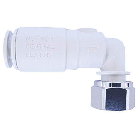 John Guest Speedfit White Plastic Angle Service Valve 15mm X 1/2" (Pack Of 5) (1/2)