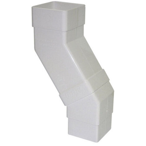 FloPlast 65mm Square Adjustable Offset Bend White (1/2)