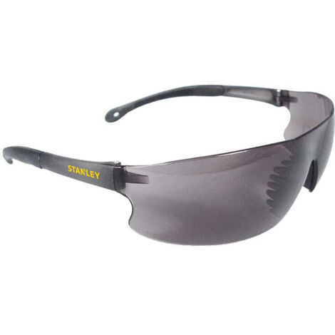 Stanley – Safety glasses SY1202D – Smoke polycarbonate lenses – Lightweight design with rubber-tipped temples – Conform to EN 166 standards (1/3)