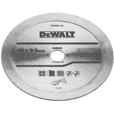 DeWALT DT20591-QZ 76mm Diamond Continuous Tile Blade Fits DCS438
