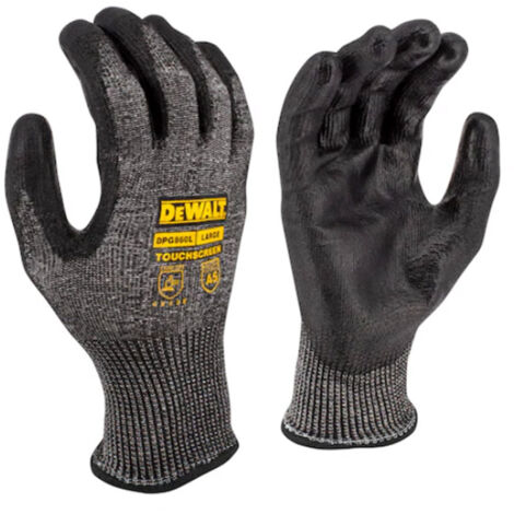 Dewalt DPG860L Cut Protection Level A5 PU Touchscreen Glove - Size L