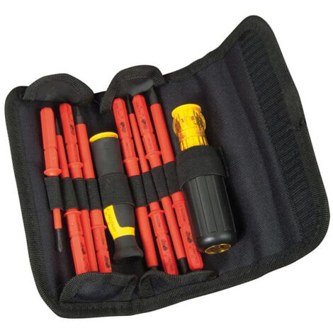 Stanley 1000V Insulated Screwdriver with Interchangeable Blades and Insulation for Electrical Work (Model: FMHT66426-0)