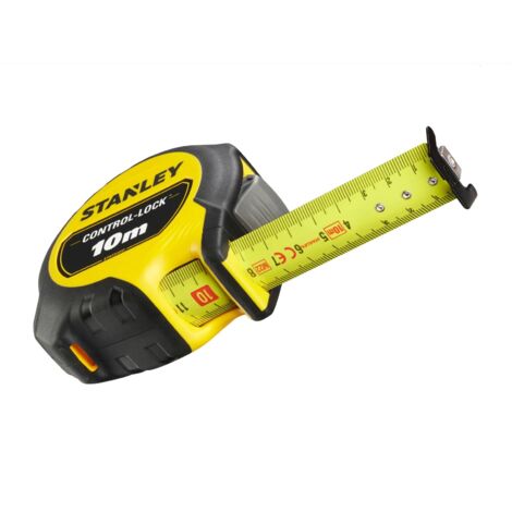 Stanley 10m x 25mm Magnetic Locking Tape Measure with Double Markings, Finger Brake System, Blade Armor Coating, Model STHT37233-0