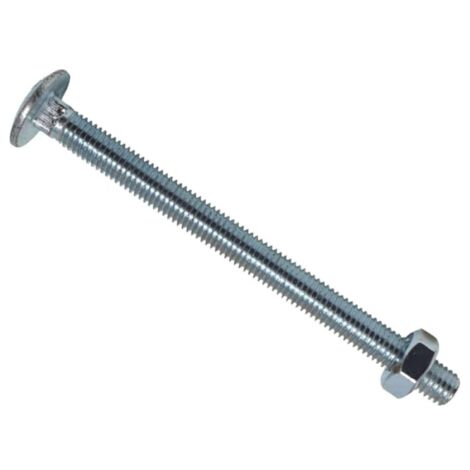 METALMATE Cup Square Hex Bolt & Nut Zp M10 x 130mm Box 10