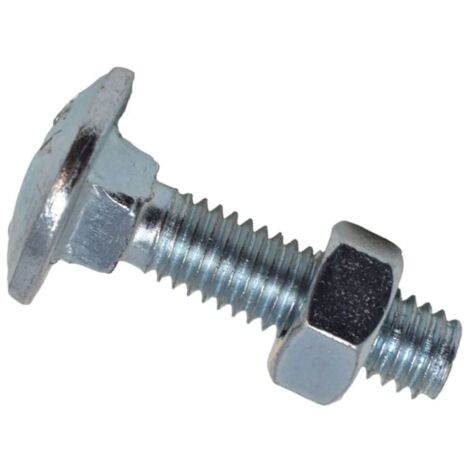 METALMATE Cup Square Hex Bolt & Nut Zp M6 x 25mm Box 50