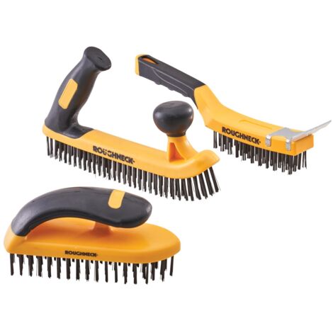 Roughneck ROU52094 3 Piece Steel Wire Brush Set ROU52050 ROU52052 ROU52042