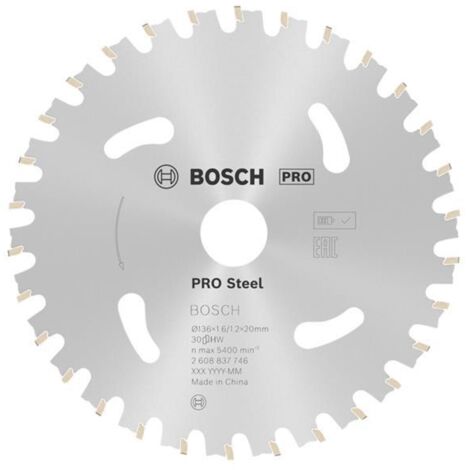 Bosch Pro Steel Circular Saw Blade 136mm 30T - Precision Cutting
