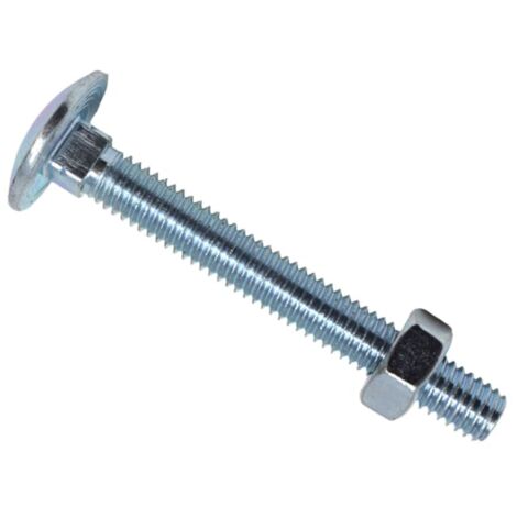 METALMATE Cup Square Hex Bolt & Nut Zp M6 x 50mm Box 50