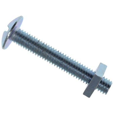 METALMATE Roofing Bolt & Nut Zp M6 x 30mm Box 50