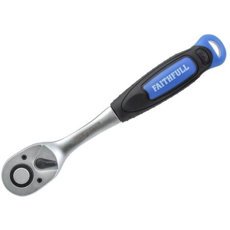 Faithfull 1/2in Drive Quick Release Ratchet Handle - Chrome (1/4)
