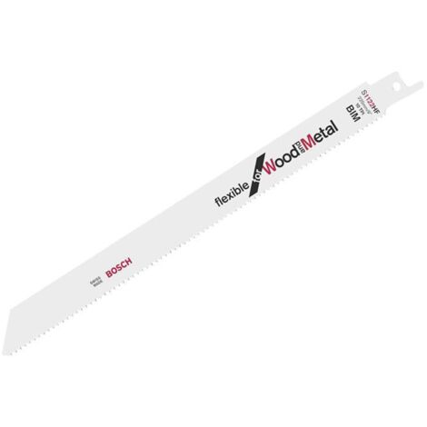 Bosch S 1122 HF Flexible Blade for Wood & Metal - 225mm Pack 5