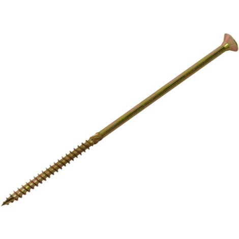ForgeFix SPE8180Y Spectre PZ Compatible Wood Screw CSK ZYP 8.0 x 180mm Box 50