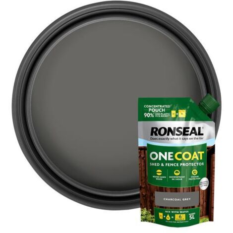 Ronseal One Coat Shed & Fence Refill Pouch Charcoal Grey 950ml RSLOCFLCGPCH
