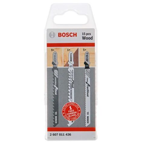 Bosch 15-Piece Wood Jigsaw Blade Set for Accurate Cuts