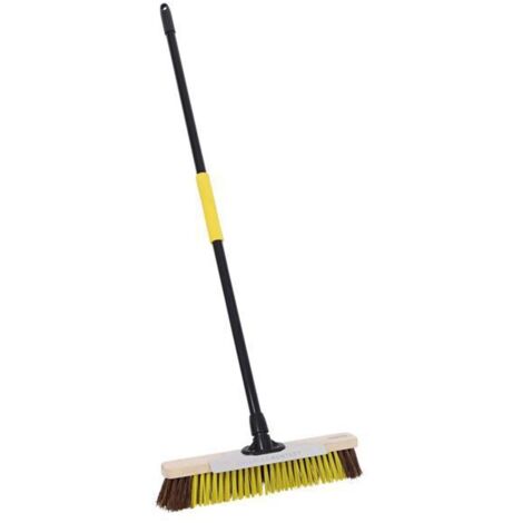 Bulldozer Dual Fill Bass/PET Broom with Metal Handle 18in