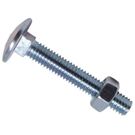 METALMATE Cup Square Hex Bolt & Nut Zp M6 x 40mm Box 50
