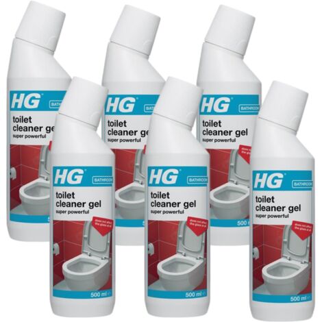 HG Toilet Cleaner Gel Super Power 500ml Pack of 6 - Deep Clean