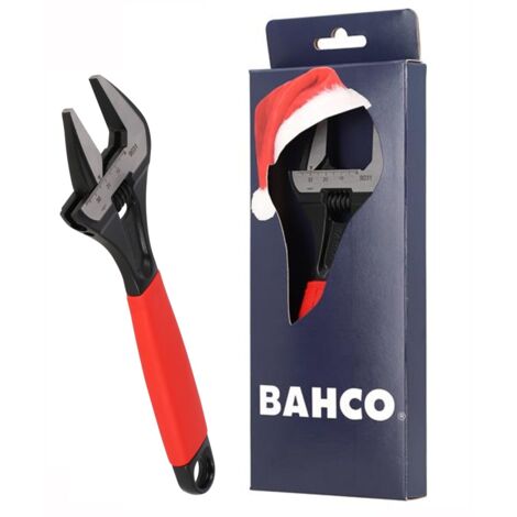 Bahco 9031-XE XMAS Red 9031 ERGO Extra Wide 8 Inch Jaw Adjustable Wrench 218mm