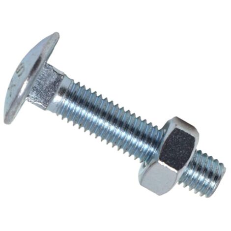 METALMATE Cup Square Hex Bolt & Nut Zp M10 x 50mm Box 25