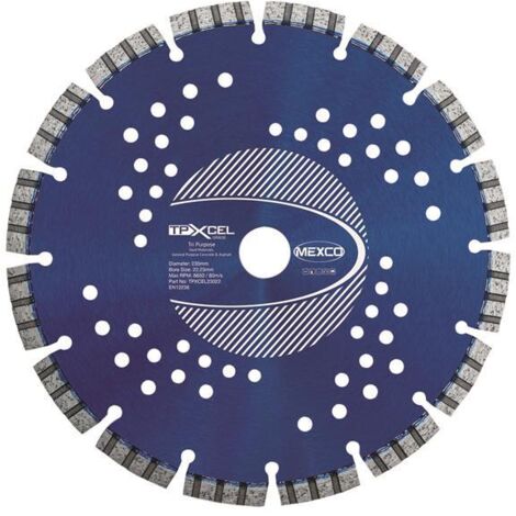 MEXCO TPXCEL23022 XCEL Grade Tri-Purpose Diamond Blade 230 x 22mm MEXTPXL230 (1/2)