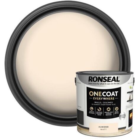 Ronseal One Coat Everywhere Interior Paint Almond Matt 2.5L