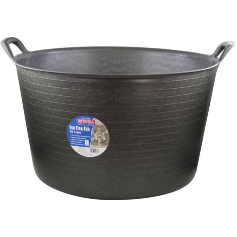 Faithfull Eco Flex Tub Bucket 56 litre - Recycled Black FAIECOFLXB56 (1/2)