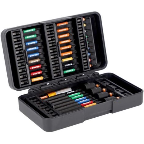 Bahco 40-Piece 1/4" Drive Impact Torsion Screwdriver Bit Set in Durable Storage Box