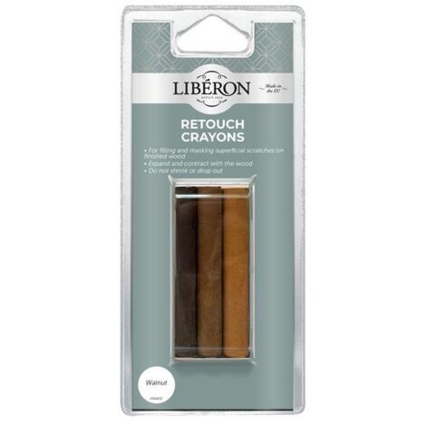 Liberon 126930 Retouch Crayons Walnut 3 Pack LIBRCWN