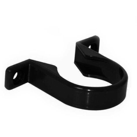 WS36B FloPlast Solvent Weld Waste Pipe Clip 50mm Black ABS