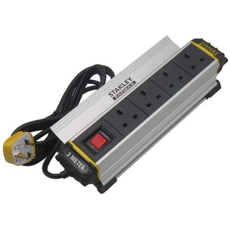 Stanley SXECFH2IHFE 4-Gang IP20 Powerboard with Clamp 3m STE4GCLAMP (1/5)