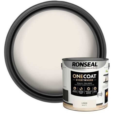 Ronseal One Coat Everywhere Interior Paint Linen Matt 2.5L