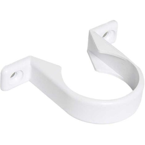 WS35W FloPlast Solvent Weld Waste Pipe Clip 40mm White ABS (1/2)