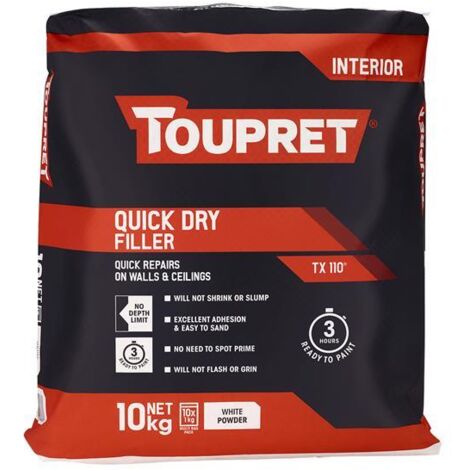 Toupret TTREB9101GB Quick Dry Filler 10kg TOUTTREB901