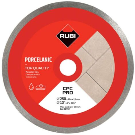 Rubi 30959 CPC250 PRO Continuous Rim Diamond Blade 250mm RUB30959