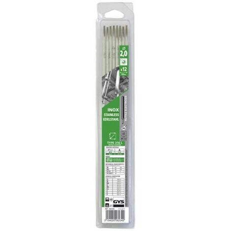 GYS WELDING 082359 Stainless Steel Electrodes 316L 2.0mm (Pack 12) GYS082359