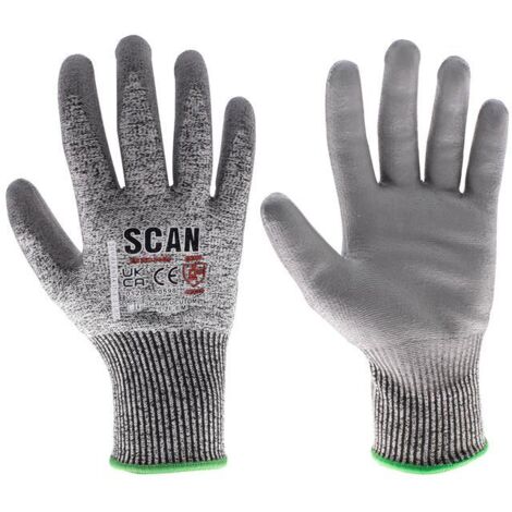 Scan PES3353 PU Palm Cut D Gloves - L (Size 9) SCAGLOCUTDL