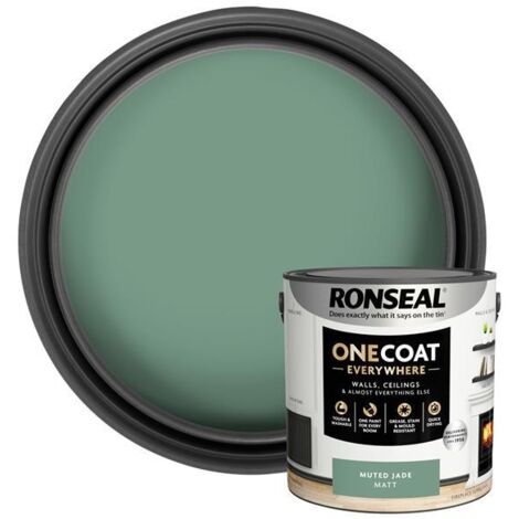 Ronseal One Coat Everywhere Interior Paint Muted Jade Matt 2.5L