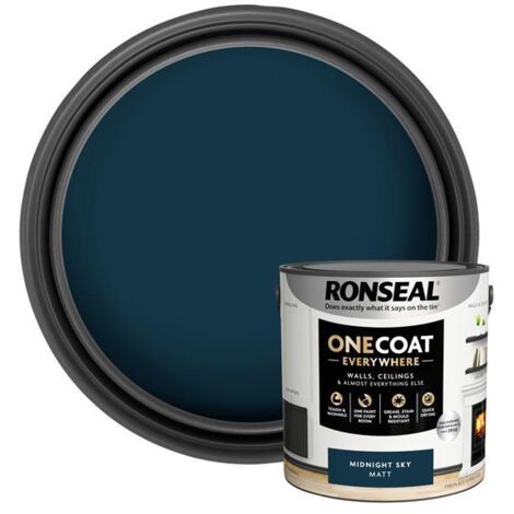 Ronseal One Coat Everywhere Interior Paint Midnight Sky Matt 2.5L