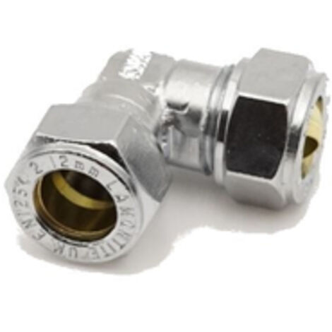 PrimaPlus Chrome Compression Elbow 12mm - Premium Brass Fitting (1/2)