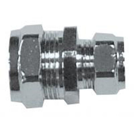 PrimaPlus Chrome Brass Compression Reducing Coupling 15x8mm (1/2)