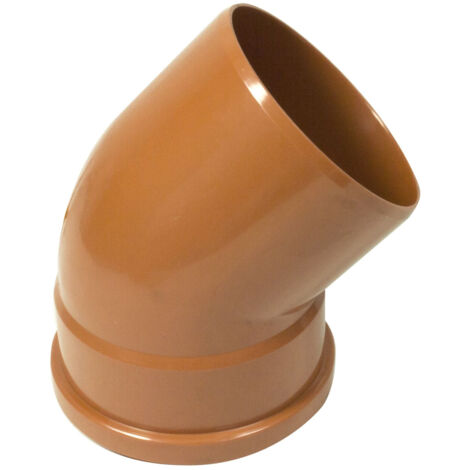 FloPlast 110mm PVC-U Underground Drain 45' Bend Connector (1/2)