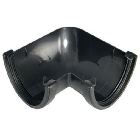 FloPlast Hi Cap Cast Iron Effect 90° Gutter Angle - 114mm (1/2)