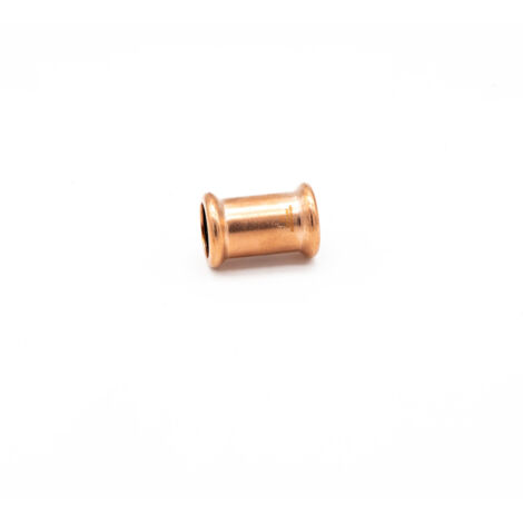 Copper Press Fitting Slip Coupler 22mm for Water & Gas Use (1/2)
