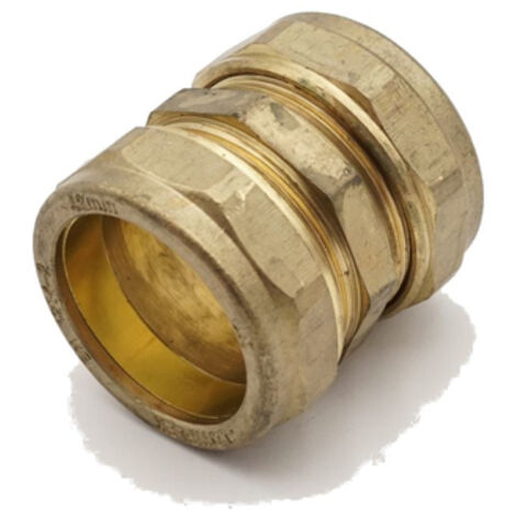 PrimaPlus Brass Compression Coupling 42mm - WRAS Approved (1/2)